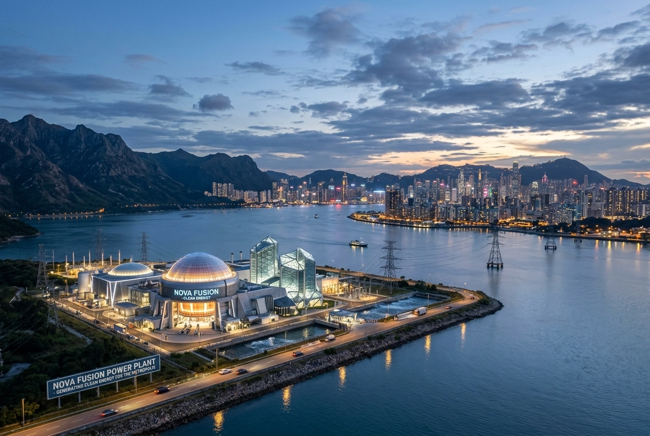 Self-Contained Fusion Power Plant Generating Clean Electricity for a City