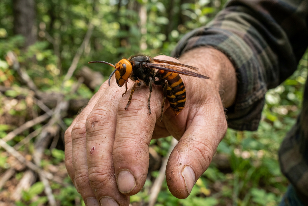 Asian-Giant-Hornet on hand