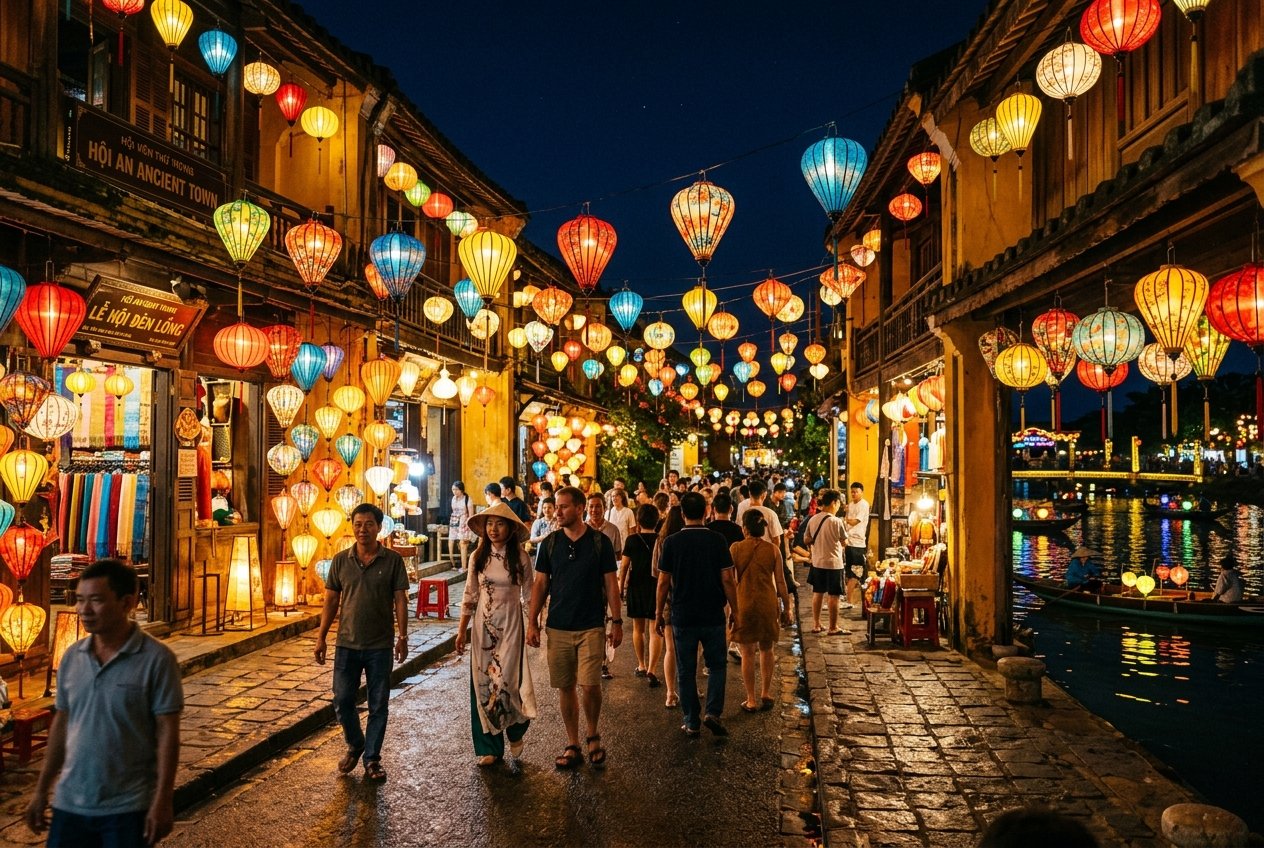 Ho Ann, Vietnam and the thousands of colorful lanterns festival